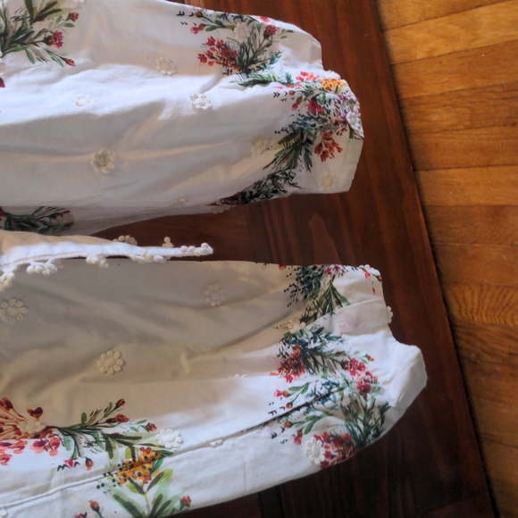 Farm Rio Jumpsuit white floral lace Large - Picture 5 of 8